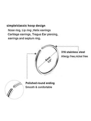 Nose Piercing Gun Kit - 2 Colors Disposable Sterile Safety Nose Piercing Gun with 22 Nose Jewelry Nose Studs Ring Hoop for Women Girls…