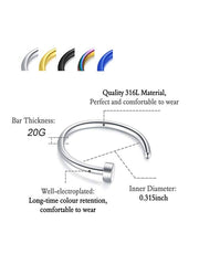 Nose Piercing Gun Kit - 2 Colors Disposable Sterile Safety Nose Piercing Gun with 22 Nose Jewelry Nose Studs Ring Hoop for Women Girls…