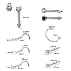 Nose Piercing Kit - 4 Pack Self Nose Piercing Gun, Disposable Safety Nose Percinging Kit with Nose Rings Stud Nose Piercings Gun Kit Tool