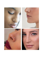 Nose Piercing Kit - Self Nose Piercing Gun, Disposable Safety Nose Percinging Kit with Nose Rings Stud Nose Piercings Gun Kit Tool